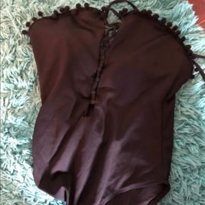 Strapless women’s bathing suit